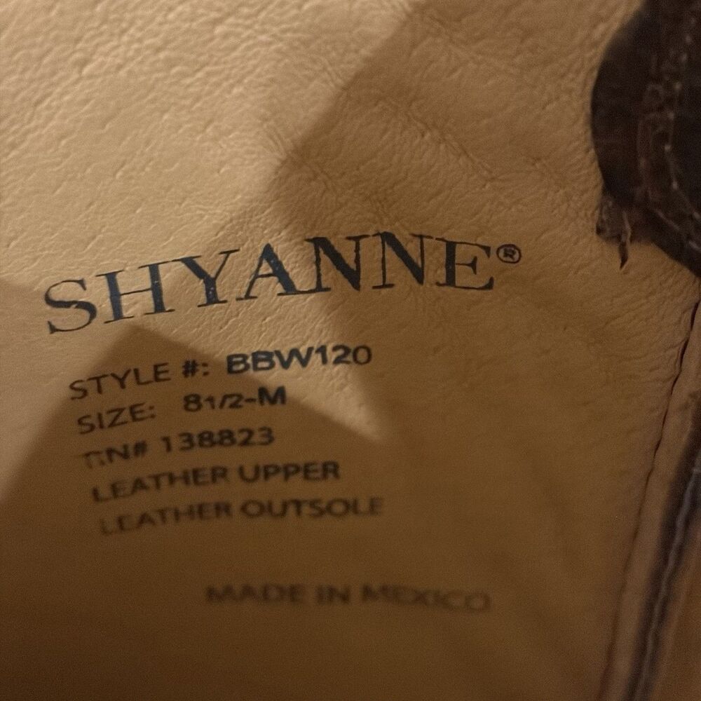 Demo Try on Shyanne Women's Charlene Tall Western Boots Brown Size 8.5 Cowboy - Picture 9 of 12